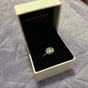 Poetic Droplet Ring Clear CZ Size 8.5 (58)